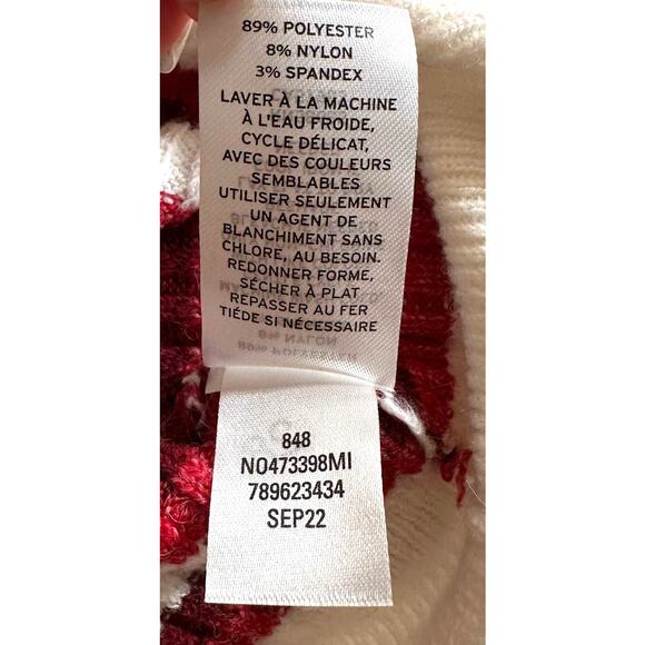 Nordstrom New Women's Plus Size Striped Pullover Sweater Cream Red 3X Classic - Picture 9 of 9